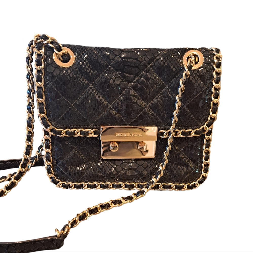 Michael Kors Carine Python Embossed Shoulder Bag - image 2